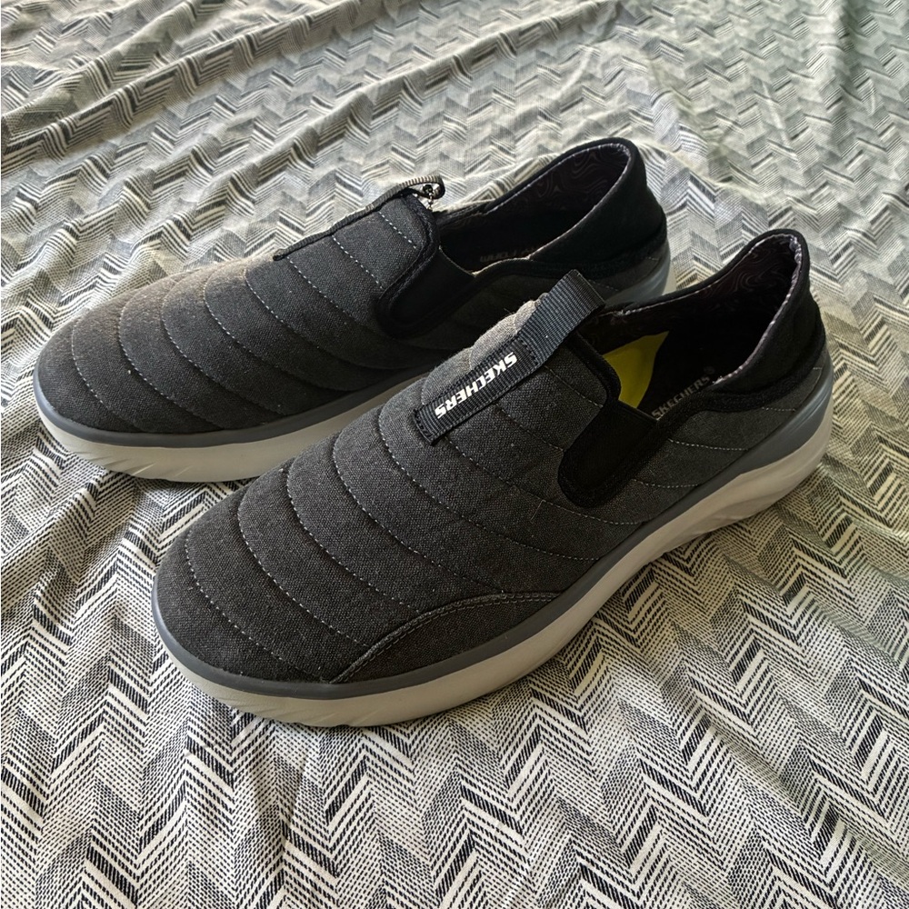 Skechers Men's Gray Slip-On Sneakers - Picture 3 of 5